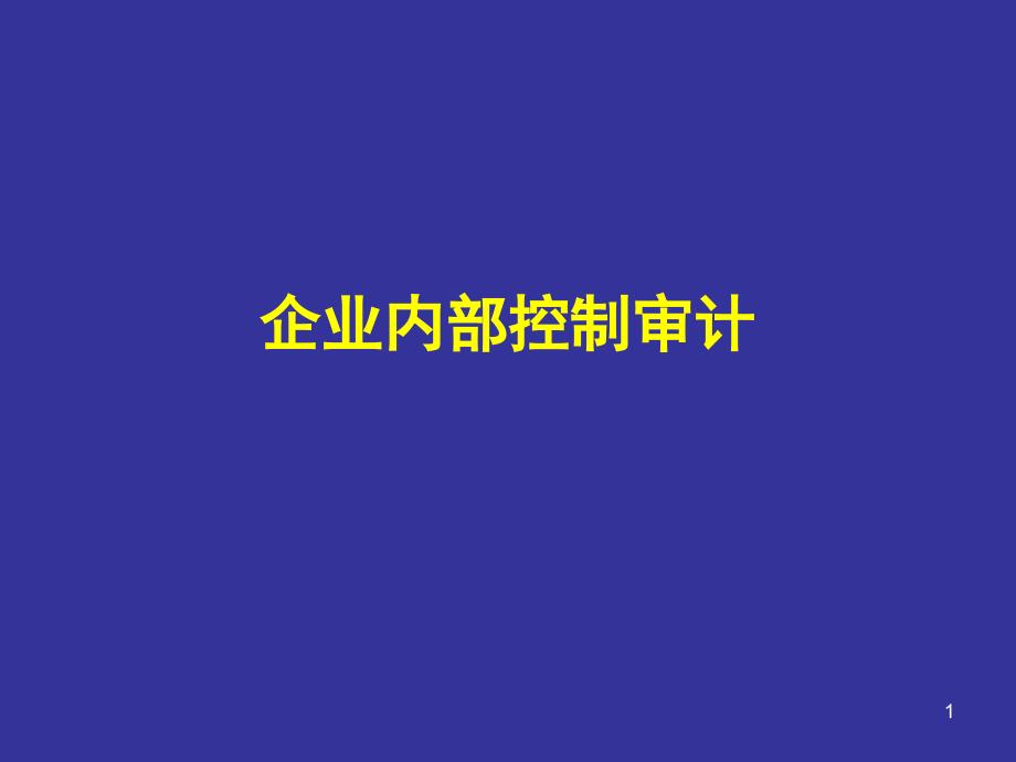 企业内部控制审计课件_第1页