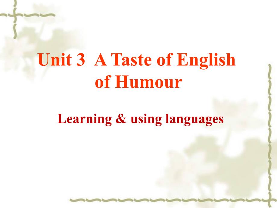 人教版高中英语必修4：Unit-3-A-Taste-of-English-Humour(词汇)课件_第1页