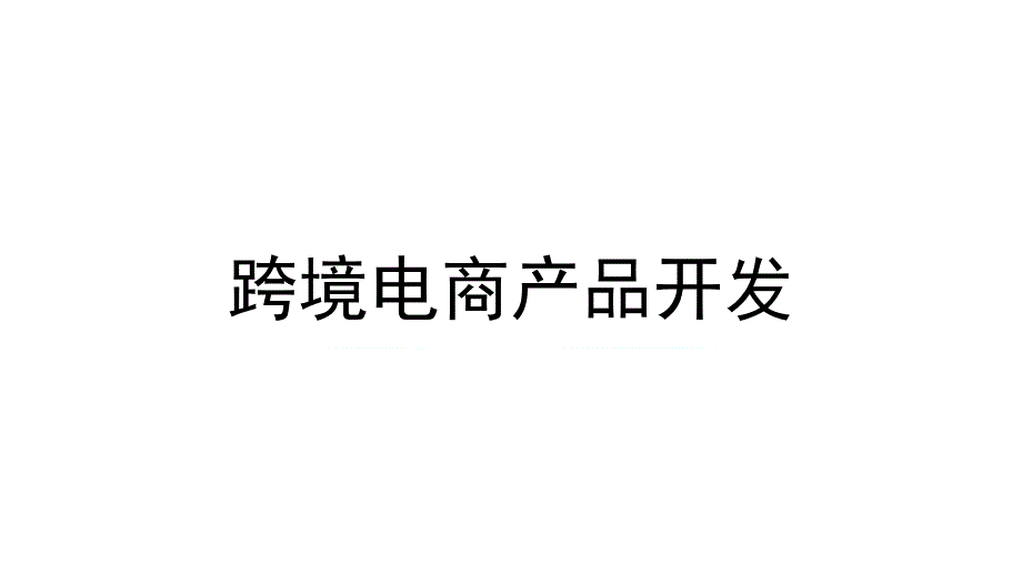 跨境电商产品开发：掌握产品开发的价值逻辑课件_第1页