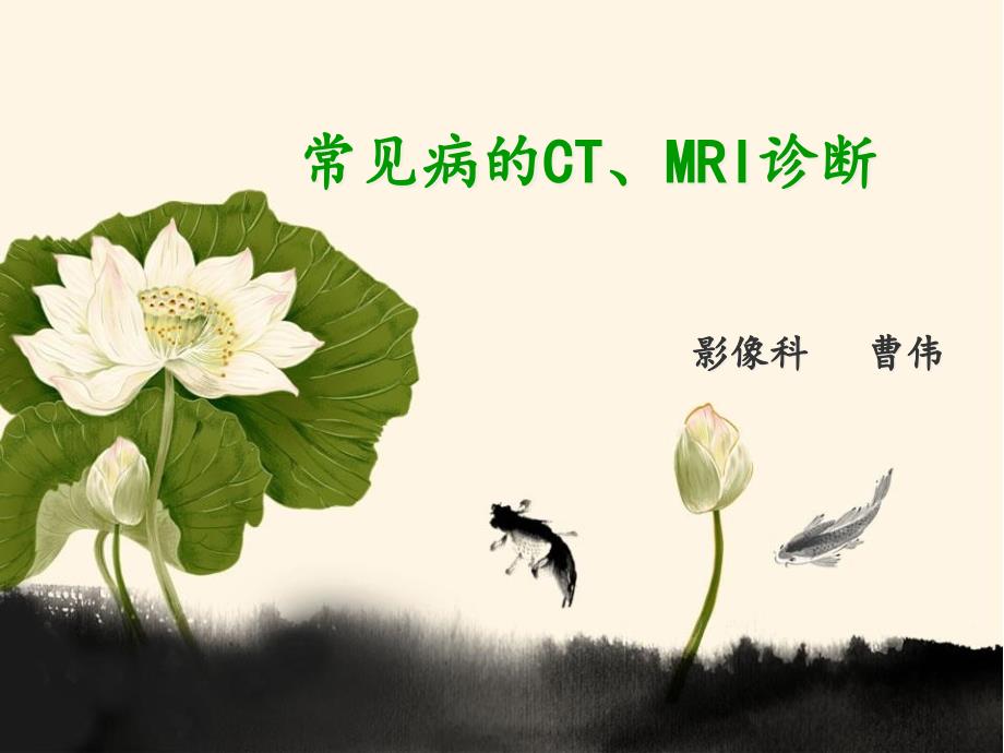 医学影像诊断中常见疾病的CTMRI诊断课件_第1页