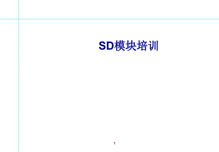 SAP系统SD模块基本原理培训(1)14518_第1页