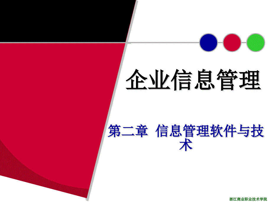 企业信息管理-第二章 信息管理软件与技术33910_第1页