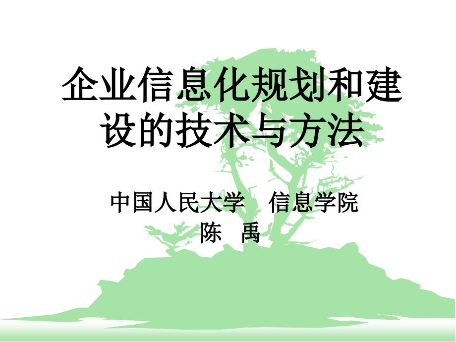 企业信息化规划和建设的技术与方法概述33986_第1页