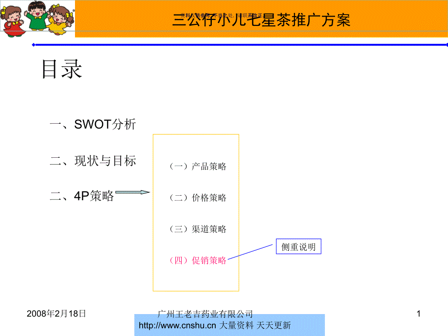 三公仔小儿七星茶市场推广方案_第1页