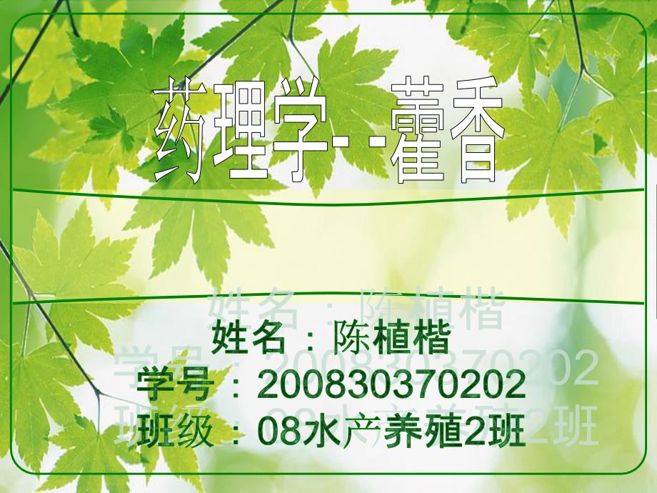 药理学之藿香_第1页