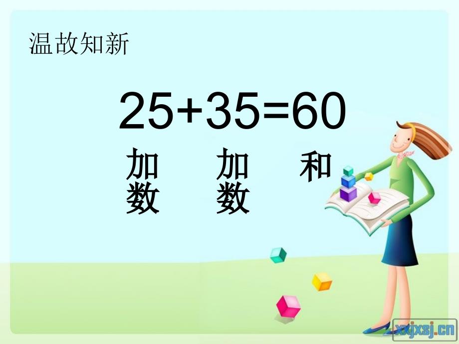 人教版小学四年级数学下册《加法运算定律》例1、例2课件_第1页