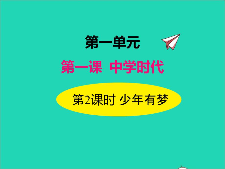 2022年七年级道德与法治上册第一单元成长的节拍第一课中学时代第2框少年有梦课件新人教版_第1页