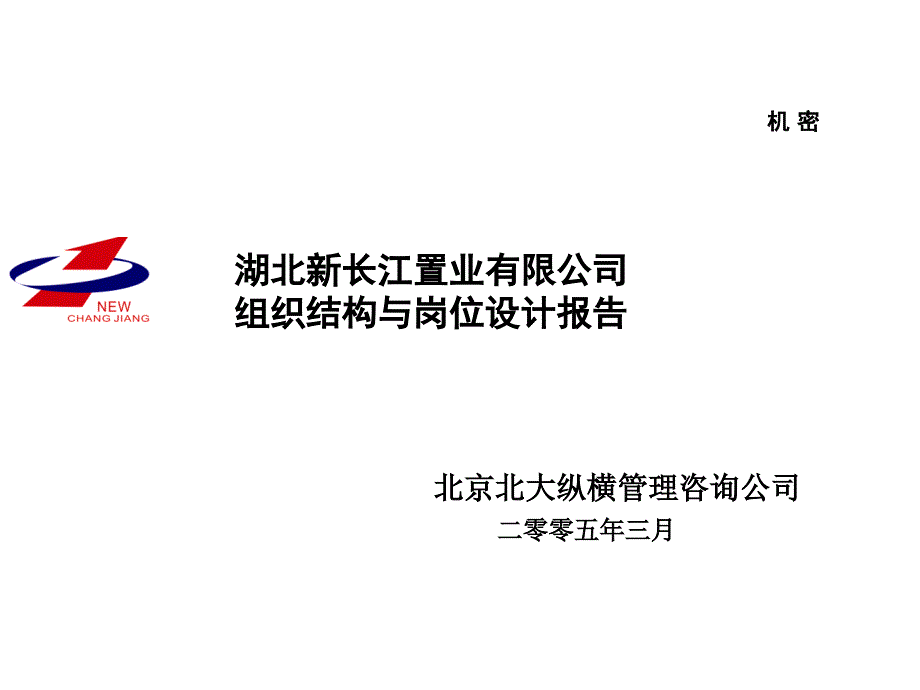 北京中润英才管理咨询公司内部资料湖北新长江组织框架_第1页