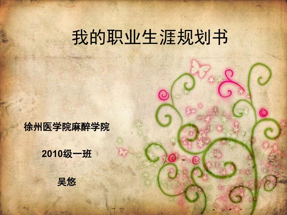 大学生职业生涯规划ppt_第1页