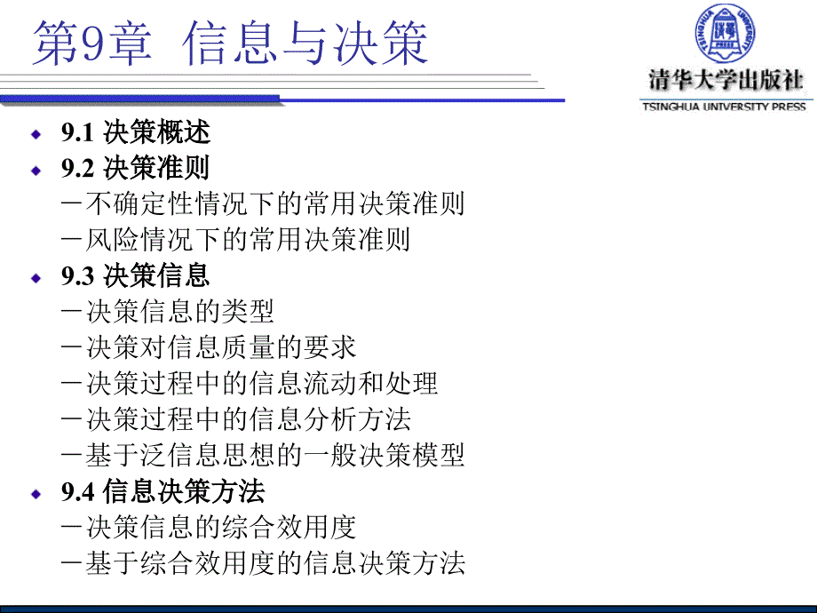 决策概述决策准则不确定性情况下的常用决策准_第1页