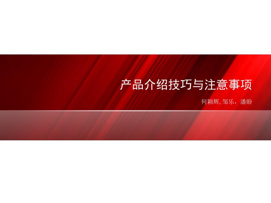 产品介绍技巧与注意事项_第1页