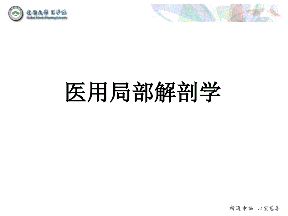 胸前腋区股前内侧区-医本11级_第1页