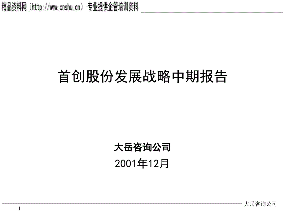 首创股份战略报告_第1页