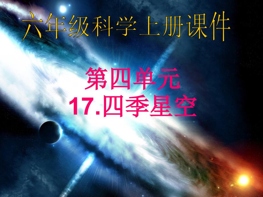 小学科学六年级上册《四季星空》PPT课件之一_第1页