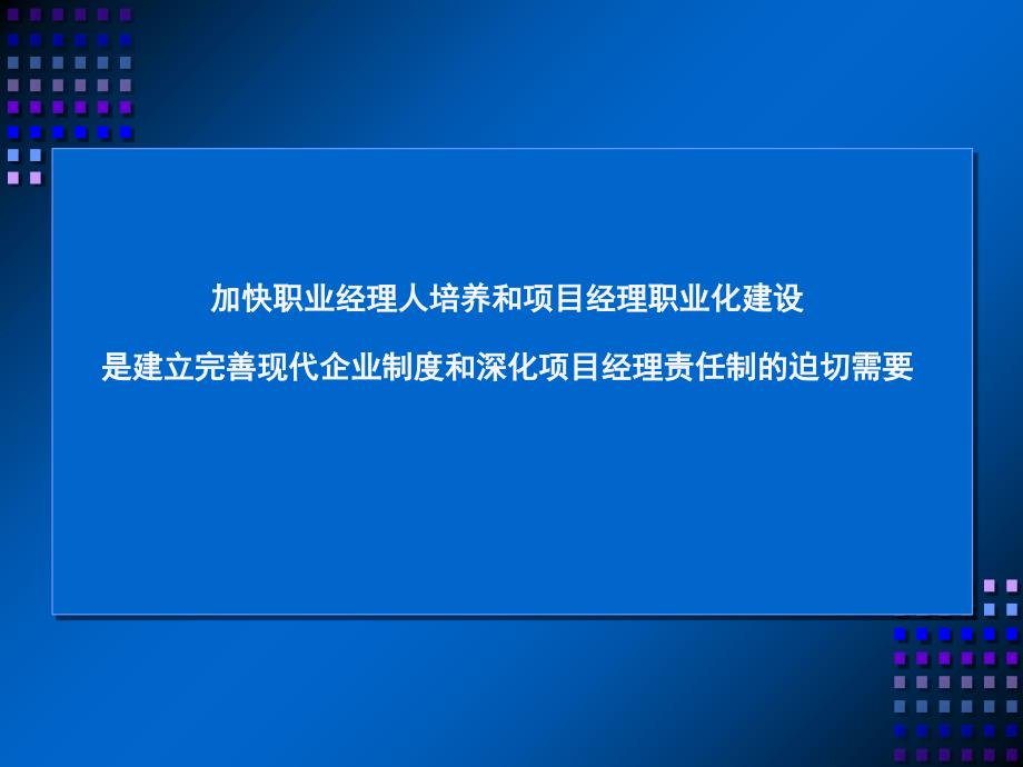 职业经理人培养和项目经理职业化建设_第1页