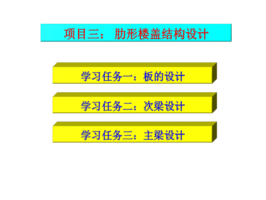 混凝土结构：3-1单向板肋形结构板的设计_第1页