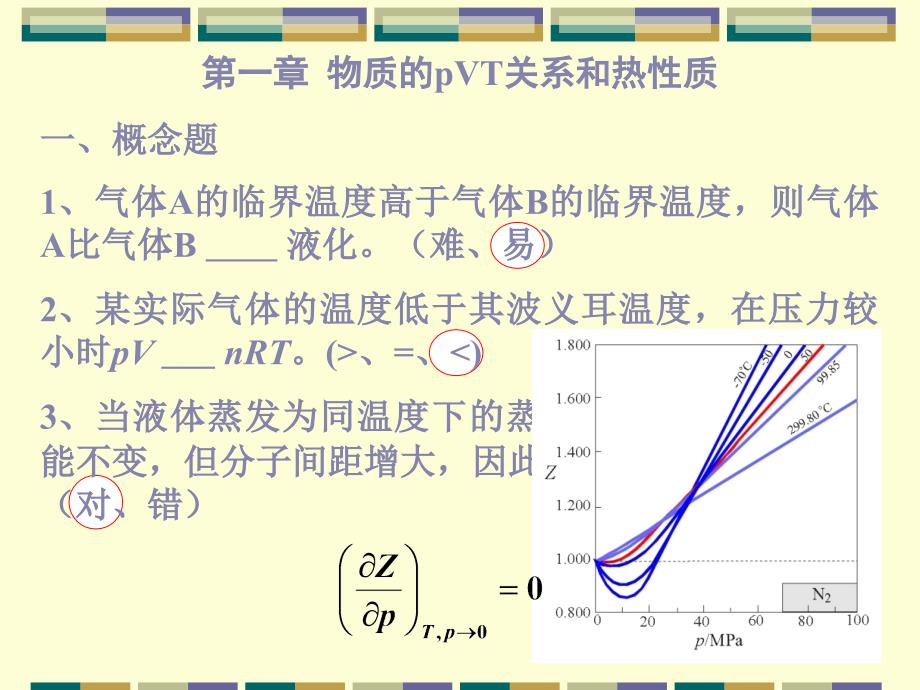 华东理工大学物化上自测练习课件_第1页