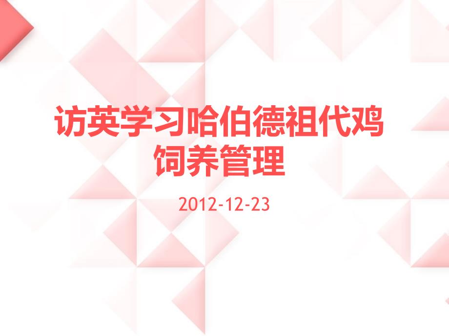 访英学习哈伯德祖代鸡饲养管理_第1页