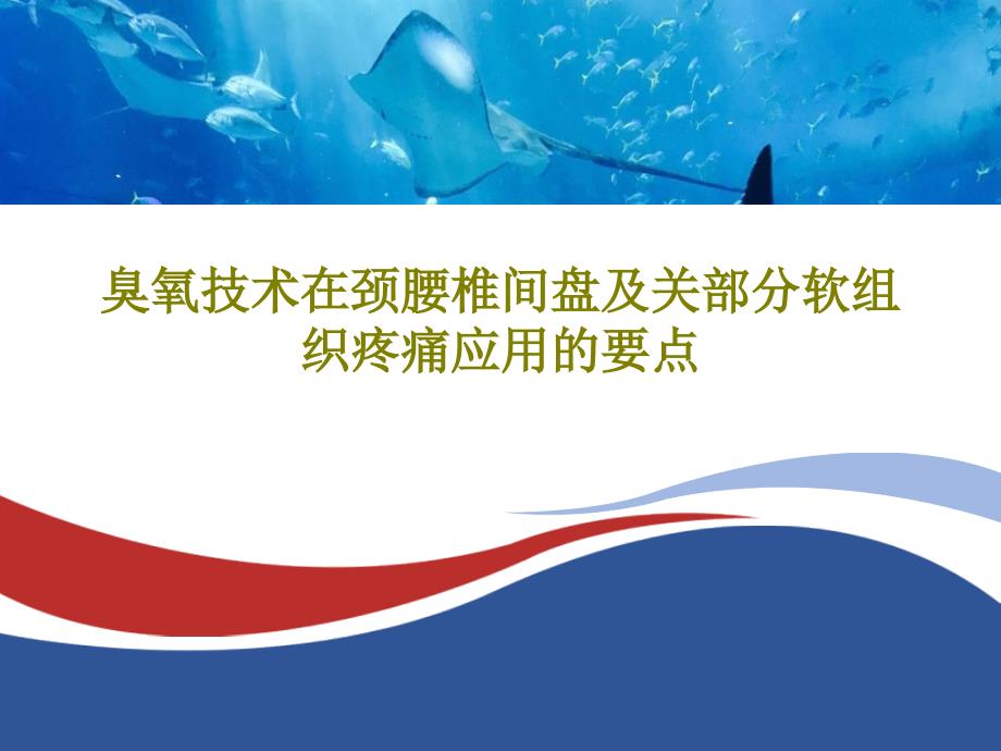 臭氧技术在颈腰椎间盘及关部分软组织疼痛应用的要点课件_第1页