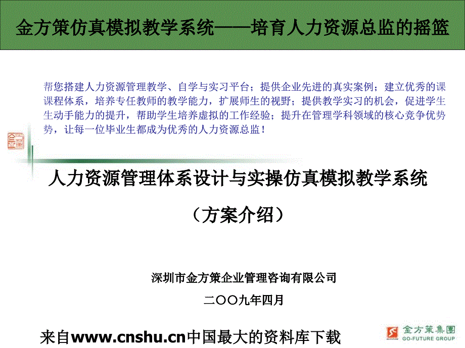 人力资源仿真模拟教学系统设计与实操介绍_第1页