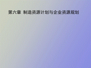 制造資源計(jì)劃與企業(yè)資源