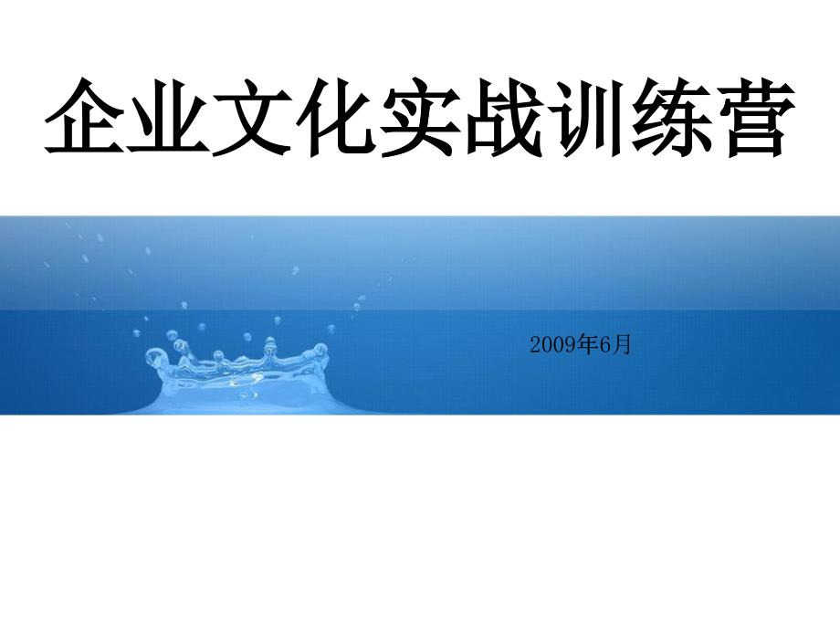 培训讲义：企业文化实战训练营_第1页