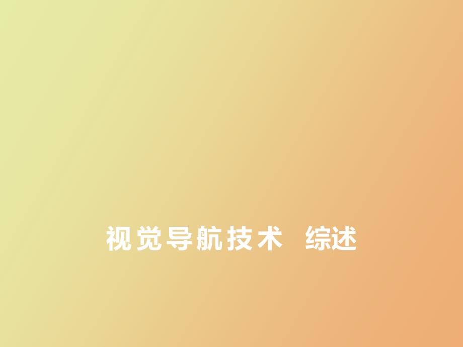 视觉在导航中的应用综述_第1页