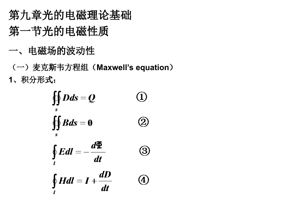 工程光学讲稿(电磁)_第1页