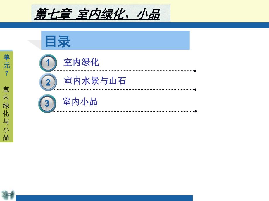 建筑装饰设计原理7室内绿化与小品_第1页