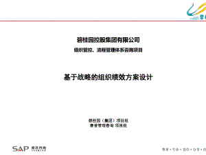 某房地產(chǎn)集團基于戰(zhàn)略的組織績效方案設計