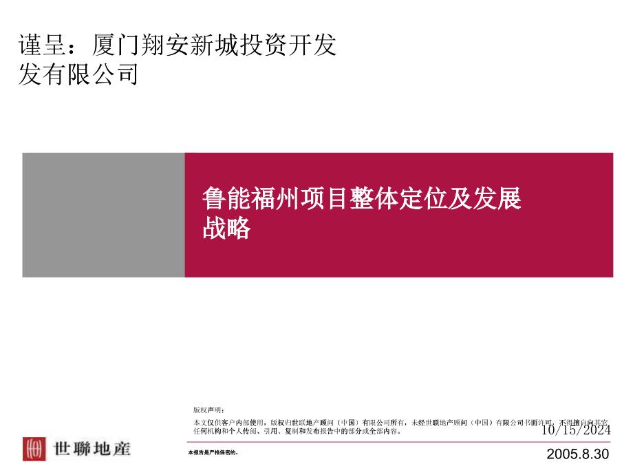 某别墅项目整体定位及发展战略报告_第1页