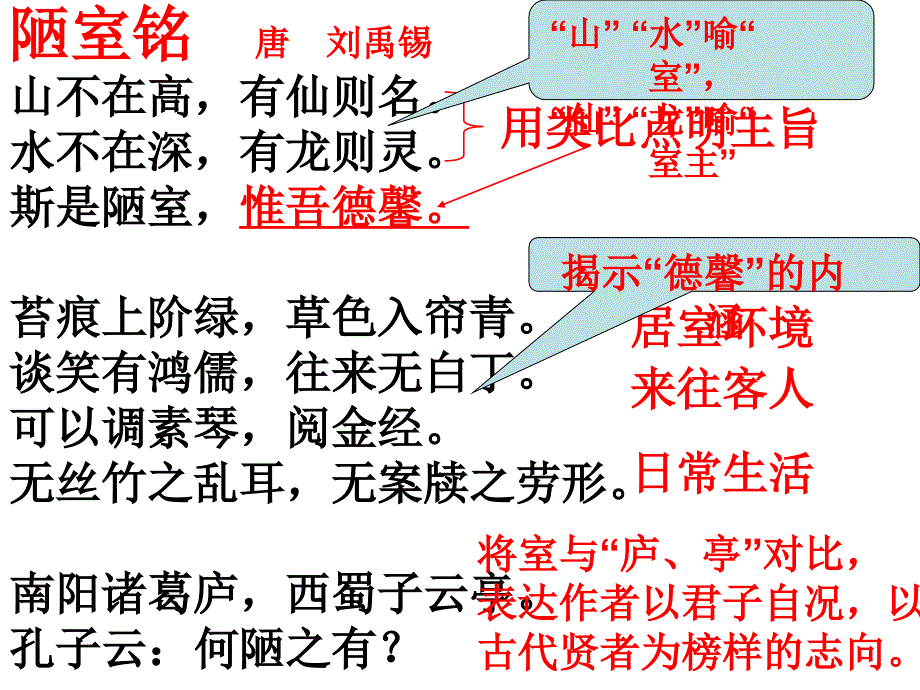 陋室铭爱莲说复习_第1页