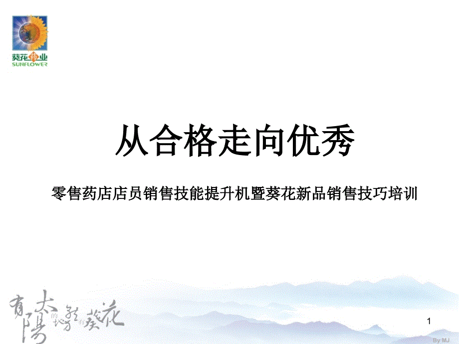 从合格走向优秀零售药店店员销售技能提升机暨葵花新品销售技巧_第1页