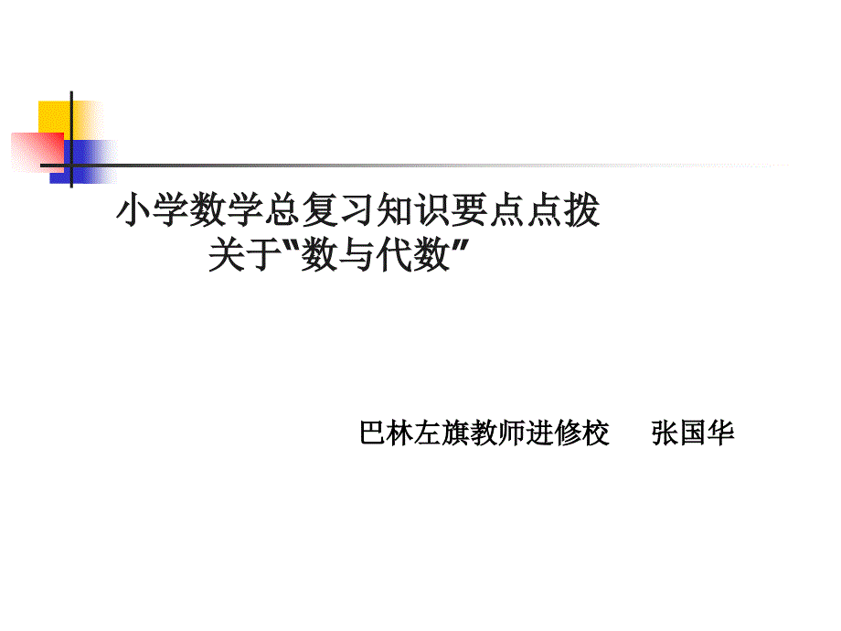 小学数学总复习知识要点点拨_第1页