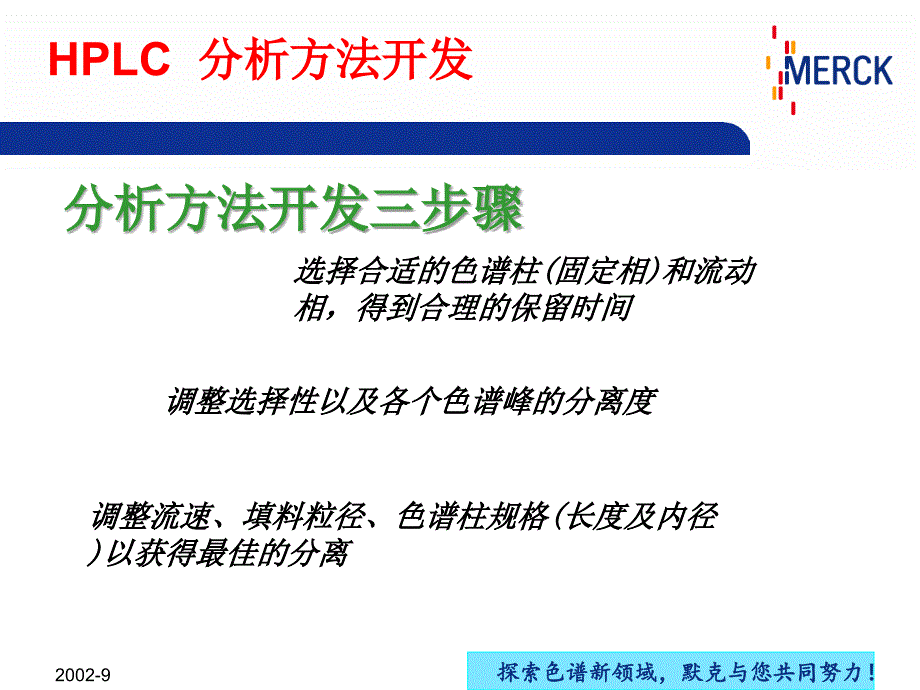 高效液相色谱分析方法开发_第1页