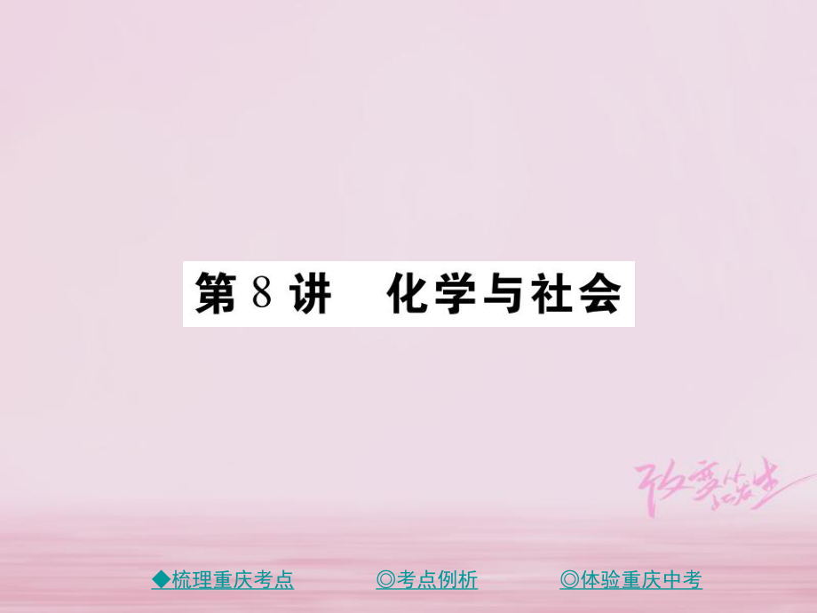 化學總第一篇 教材模塊一 常見的物質(zhì) 第8講 化學與社會_第1頁