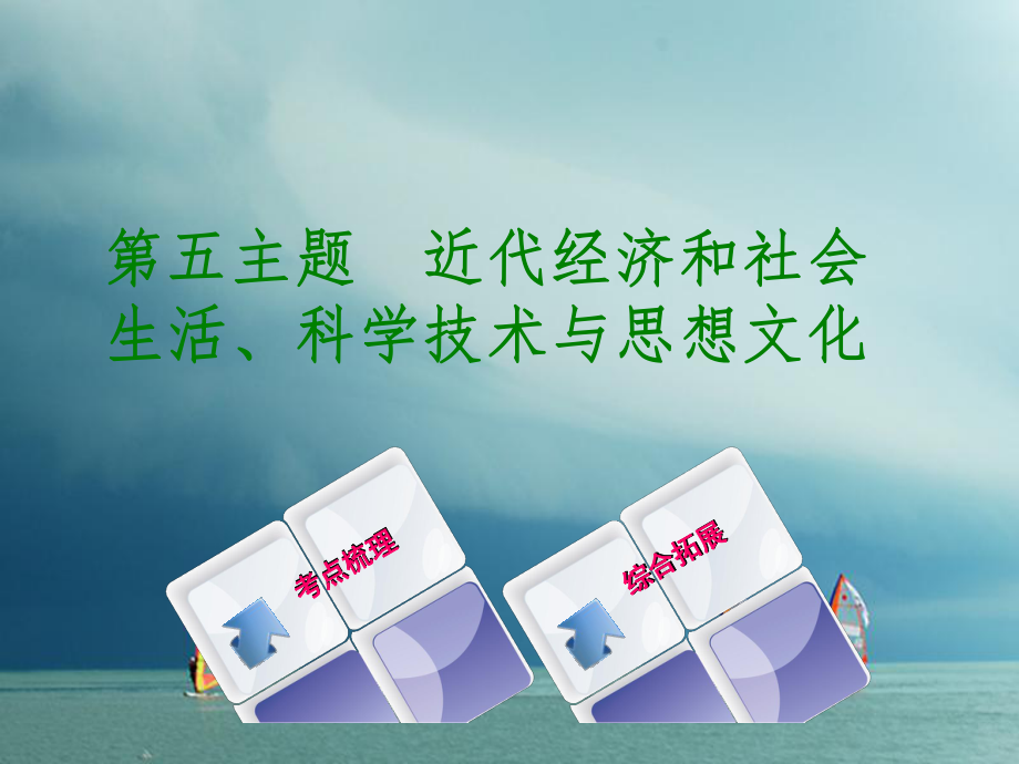 歷史第二部分 中國(guó)近代史 第五主題 近代經(jīng)濟(jì)和社會(huì)生活、科學(xué)技術(shù)與思想文化_第1頁