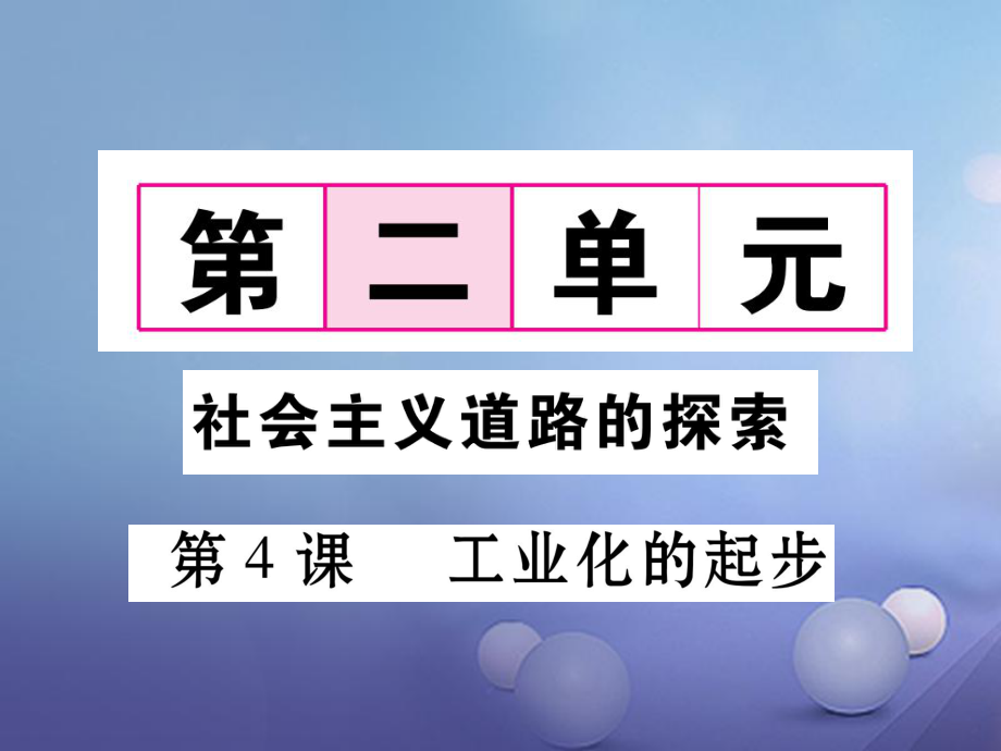 八年級歷史下冊 第2單元 第4課 工業(yè)化的起步 新人教版_第1頁