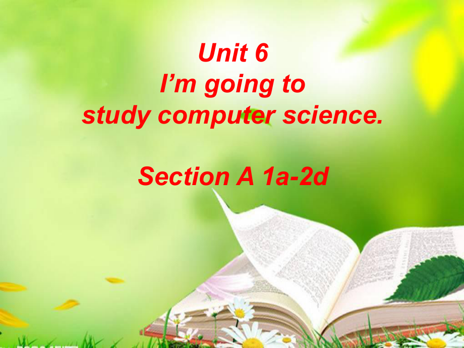 八年級(jí)英語(yǔ)上冊(cè) Unit 6 I’m going to study computer science（第2課時(shí)）Section A（1a-2d） （新版）人教新目標(biāo)版_第1頁(yè)