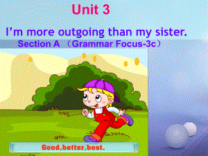 八年級英語上冊 Unit 3 I'm more outgoing than my sister（第3課時）Section A（Grammar focus-3c） （新版）人教新目標版