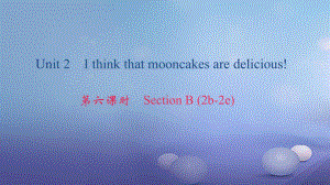 九年級(jí)英語全冊(cè) Unit 2 I think that mooncakes are delicious（第6課時(shí)）Section B（2b-2e） （新版）人教新目標(biāo)版