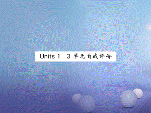 九年級(jí)英語(yǔ)全冊(cè) Unit 1-3 自我評(píng)價(jià) （新版）人教新目標(biāo)版