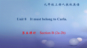 九年級(jí)英語(yǔ)全冊(cè) Unit 8 It must belong to Carla（第5課時(shí)）Section B（2a-2b） （新版）人教新目標(biāo)版