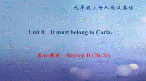 九年級英語全冊 Unit 8 It must belong to Carla（第6課時）Section B（2b-2e） （新版）人教新目標版