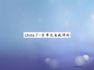 九年級英語全冊 Unit 7-9 自我評價 （新版）人教新目標版