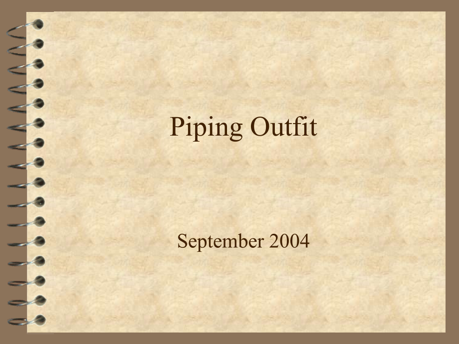 日本验船师全套培训资料Piping Outfit_第1页