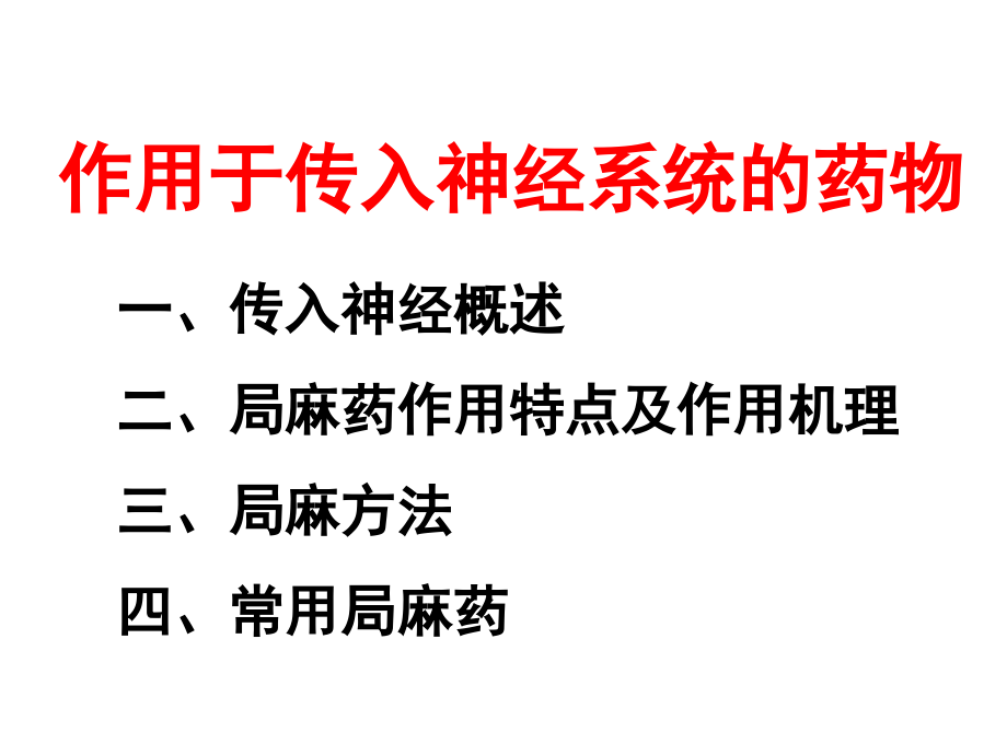 6-作用于傳入神經(jīng)系統(tǒng)的藥物(局麻藥)_第1頁(yè)