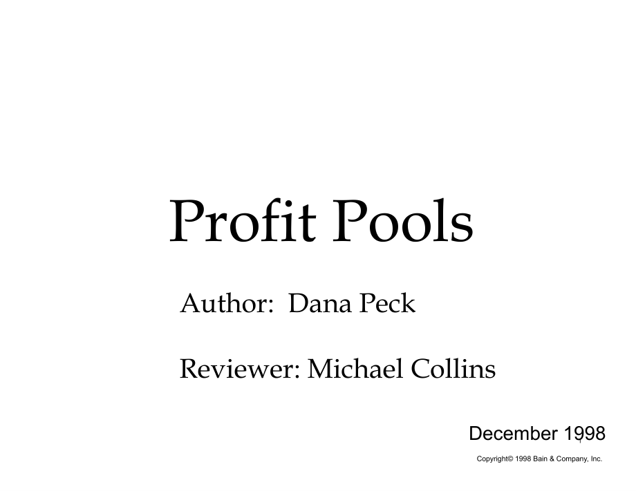 贝恩咨询分析方法-ProfitPools_第1页