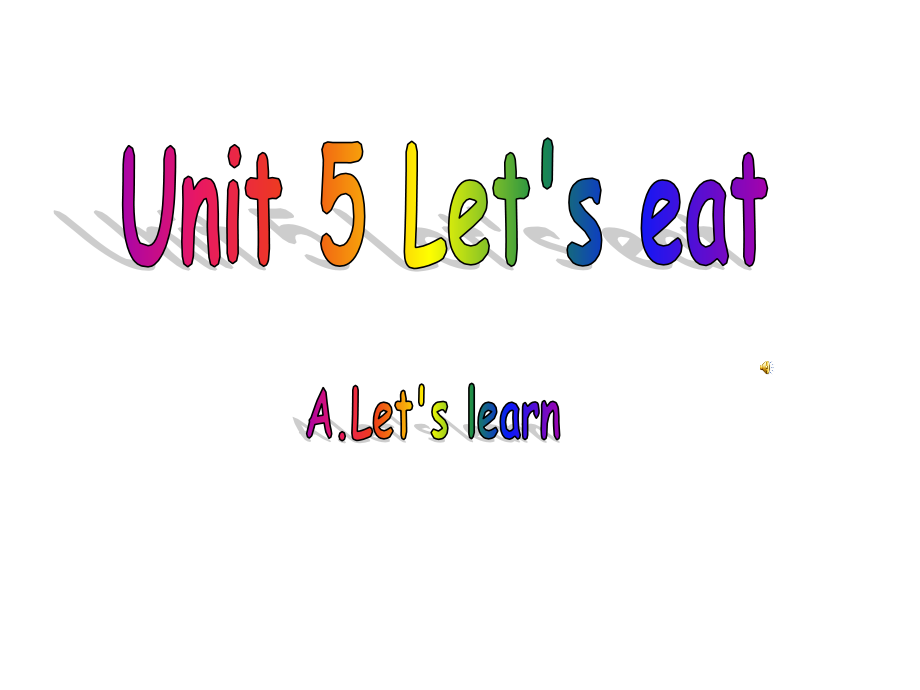 新版PEP小学英语 三年级上册Unit 5 A Let27s learn_第1页