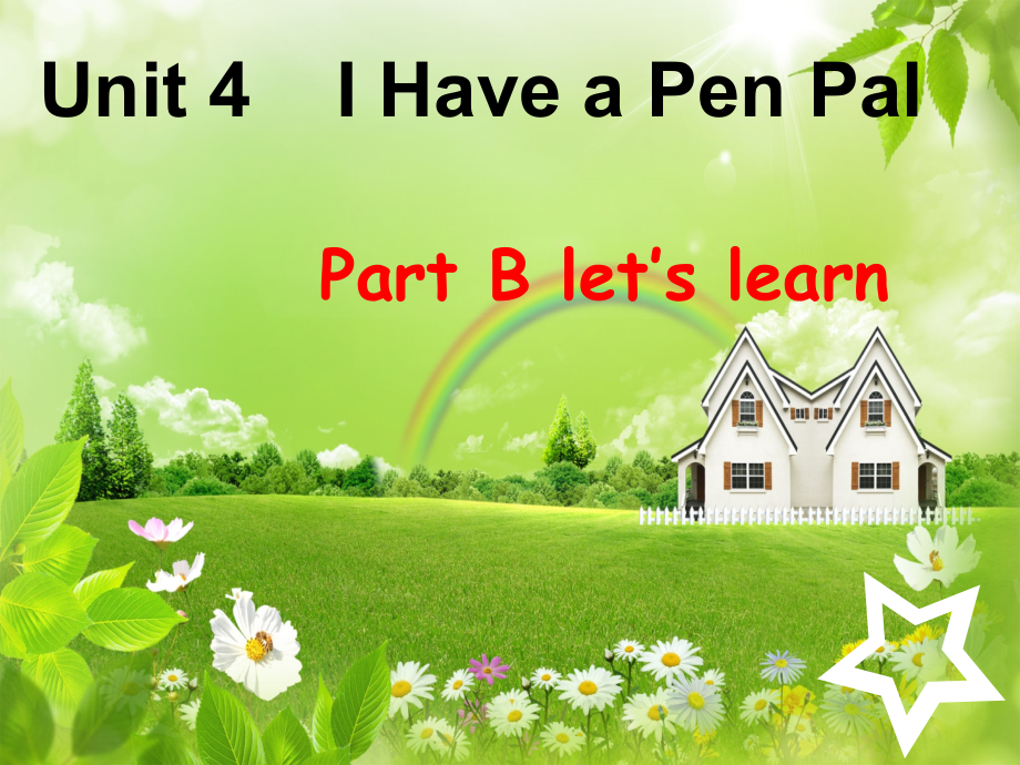 2014新人教版六年级英语上册Unit4_I_have_a_pen_pal_B_Let’s_learn_第1页